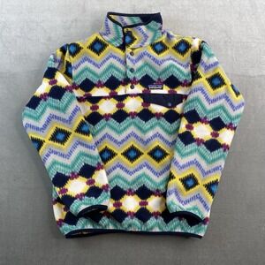 Patagonia Synchilla Pullover Snap Fleece Sweater Jacket Aztec Womens XS